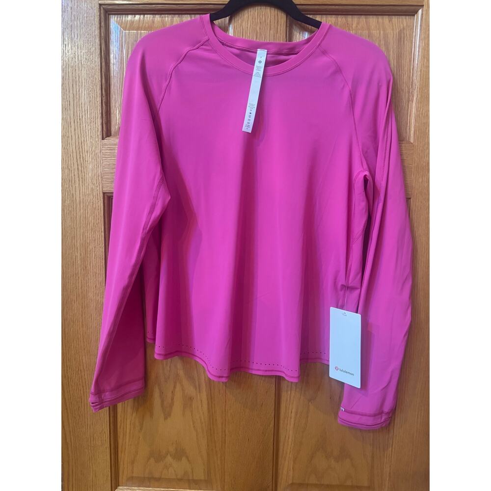 Lululemon Rise & Run Long Sleeve Sonic Pink Size 8 - Picture 6 of 6